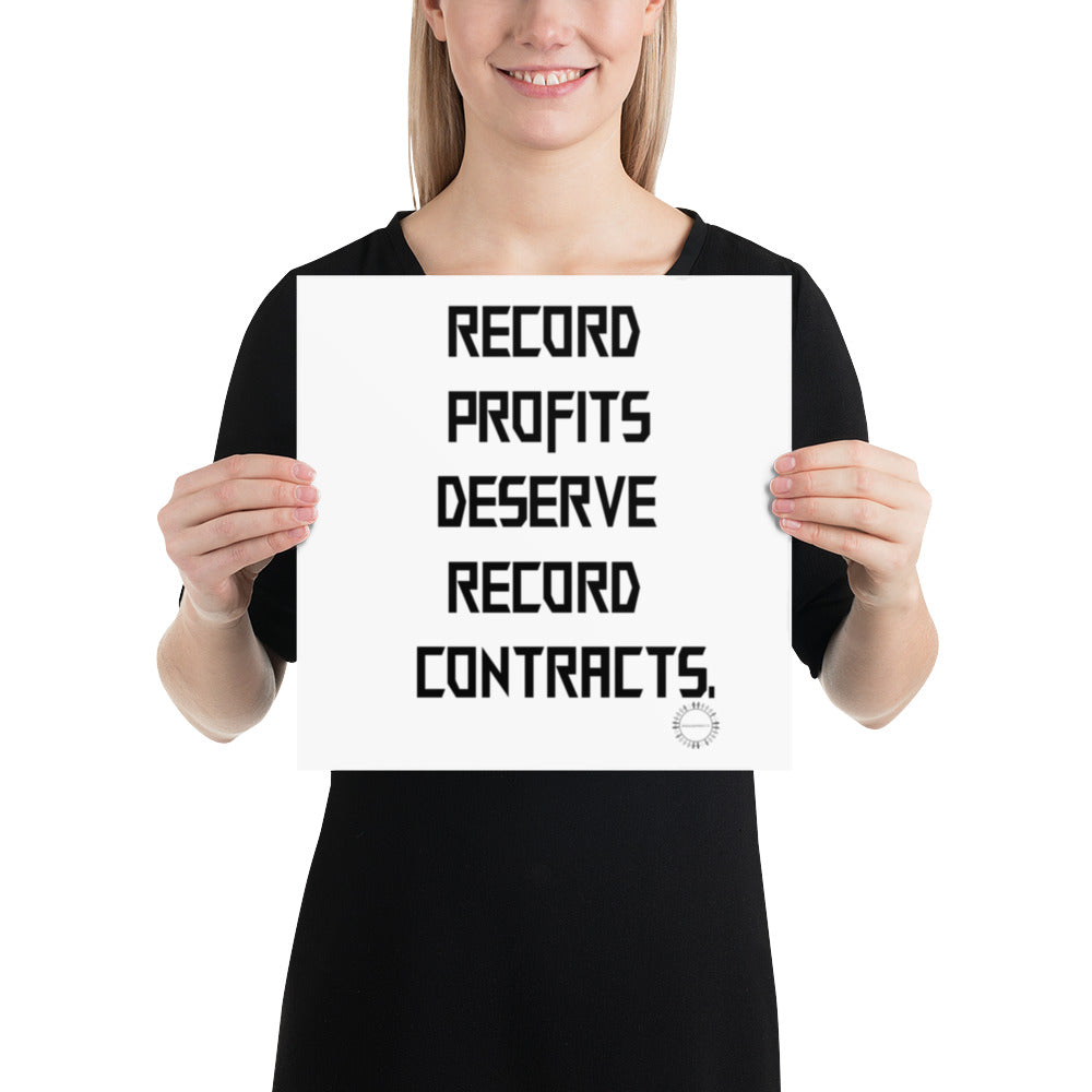 Record Profits Poster