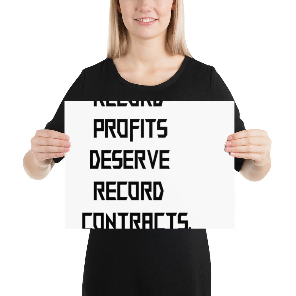 Record Profits Poster
