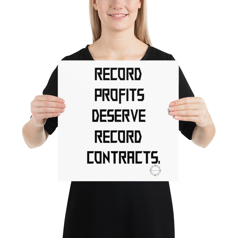 Record Profits Poster