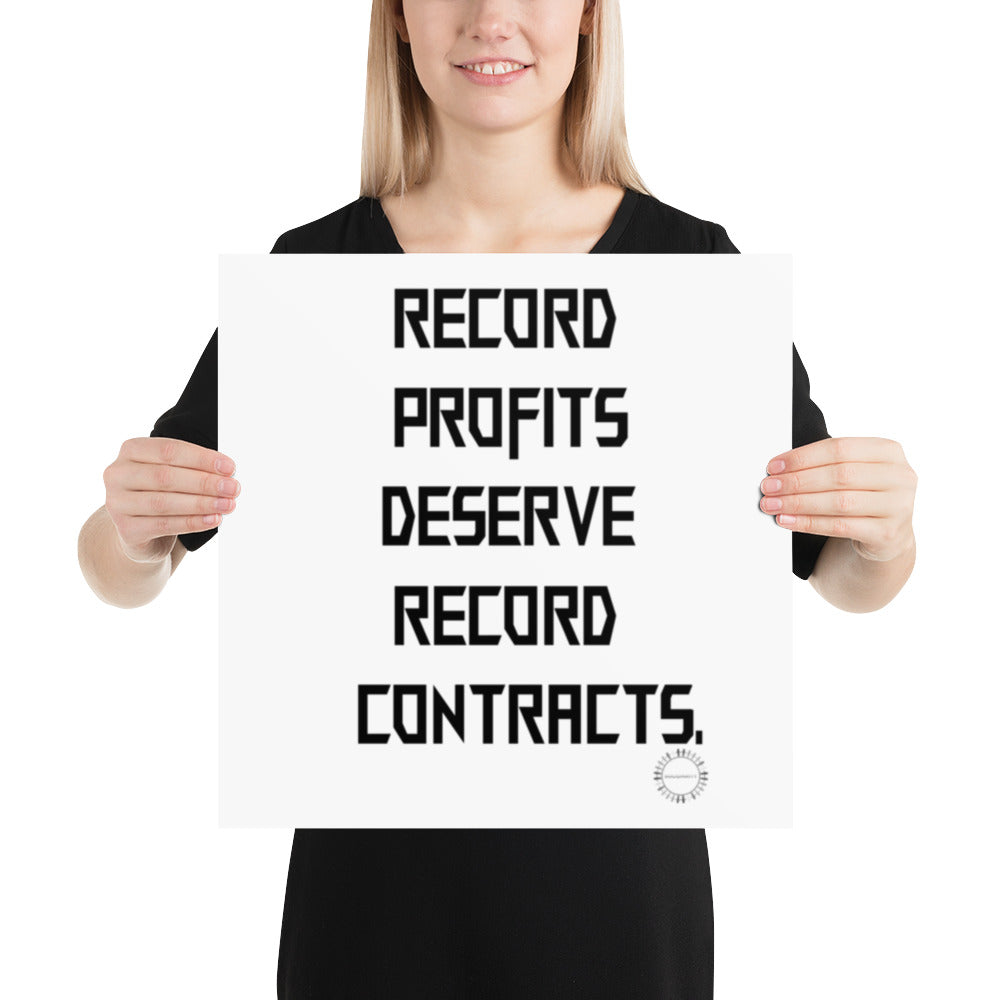 Record Profits Poster