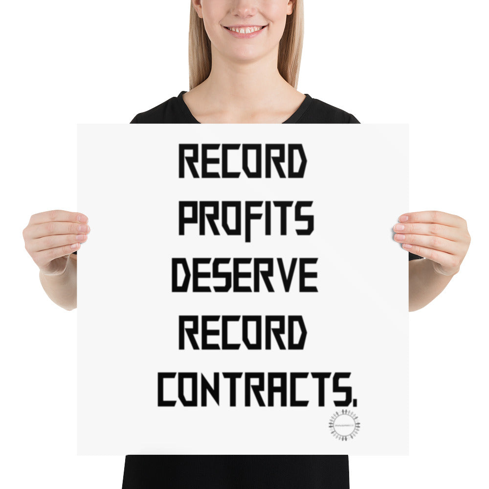 Record Profits Poster