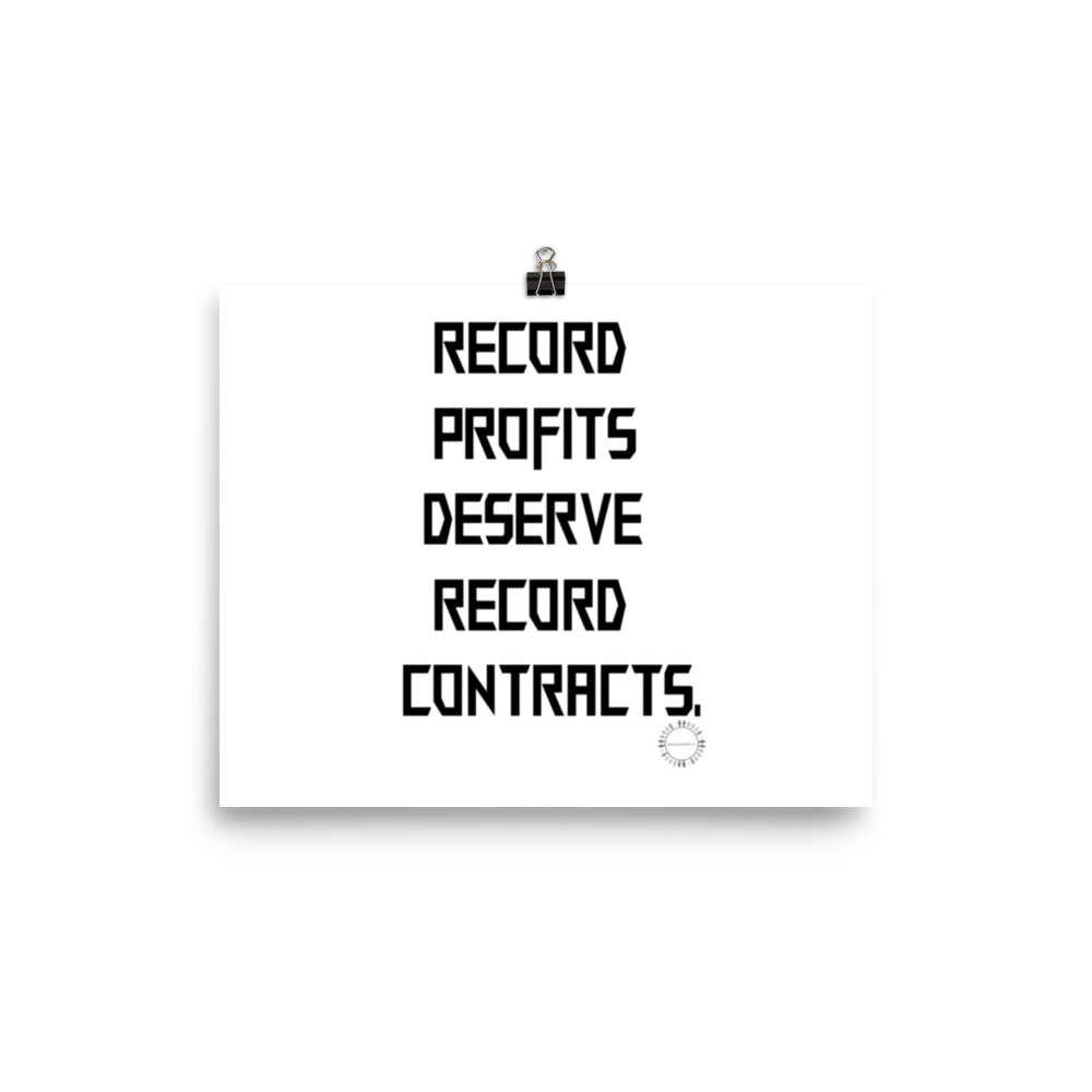 Record Profits Poster