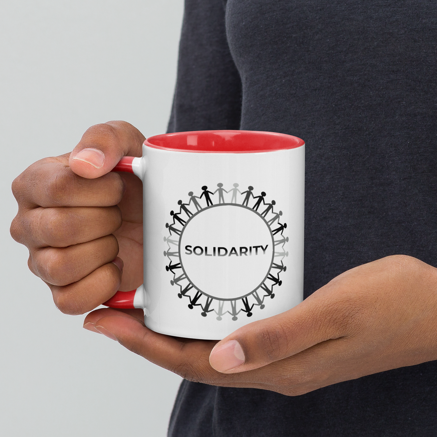 Solidarity Mug red inside and handle