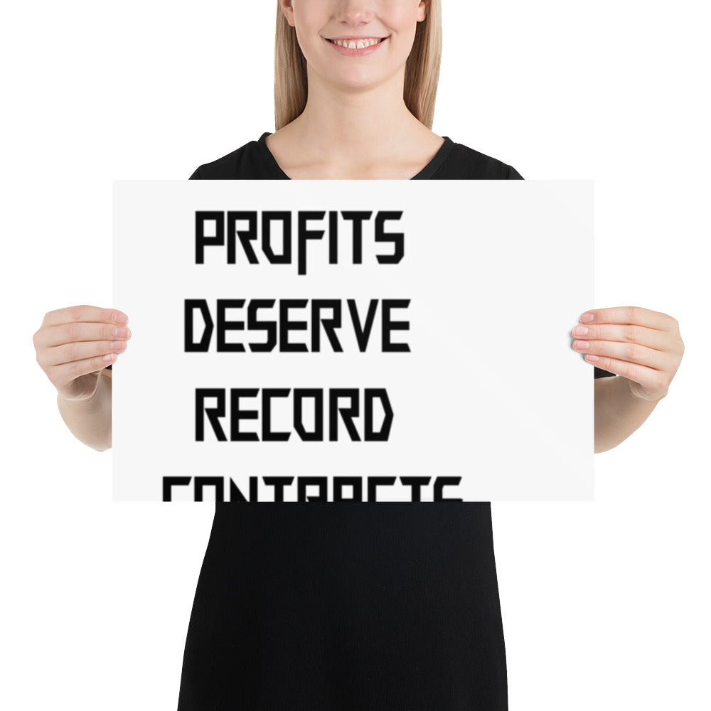 Record Profits Poster