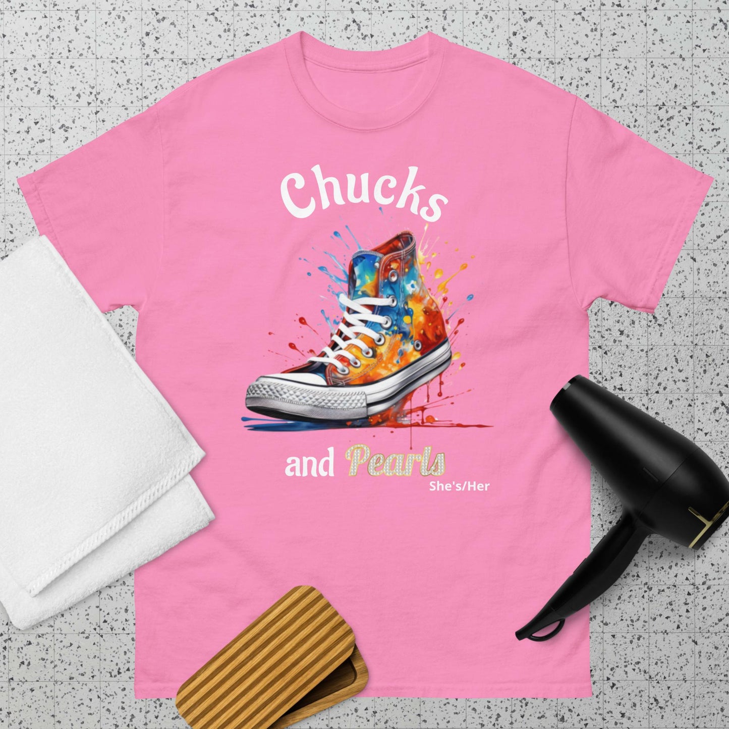 Chucks and Pearls (front print only)