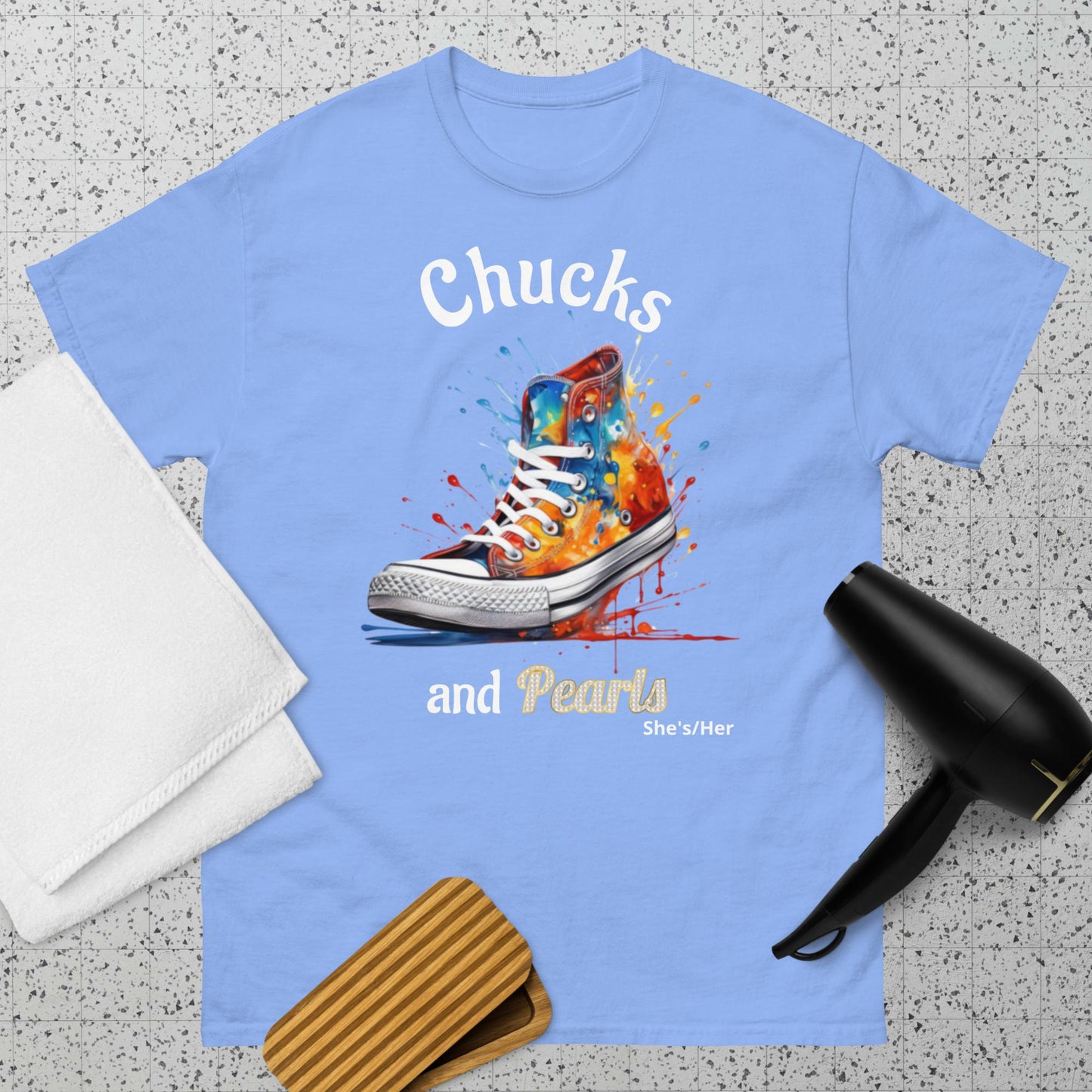 Chucks and pearls with back print