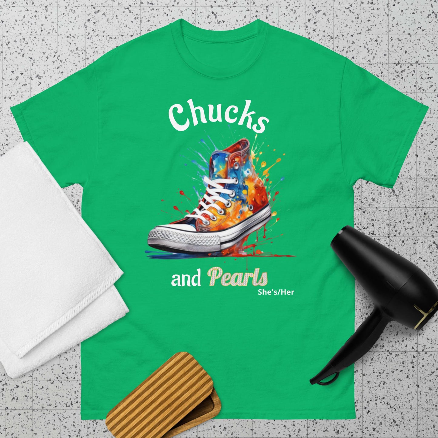 Chucks and pearls with back print