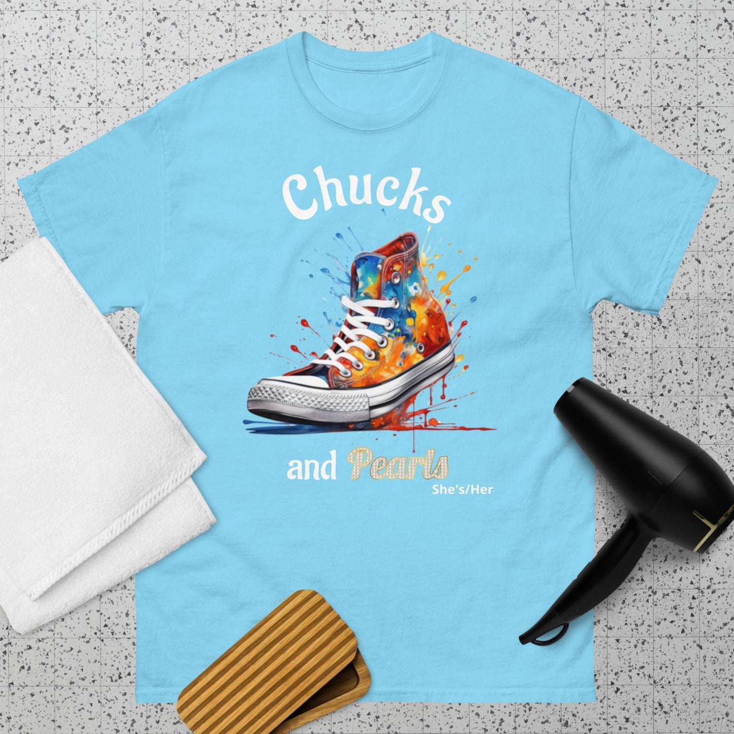 Chucks and Pearls (front print only)