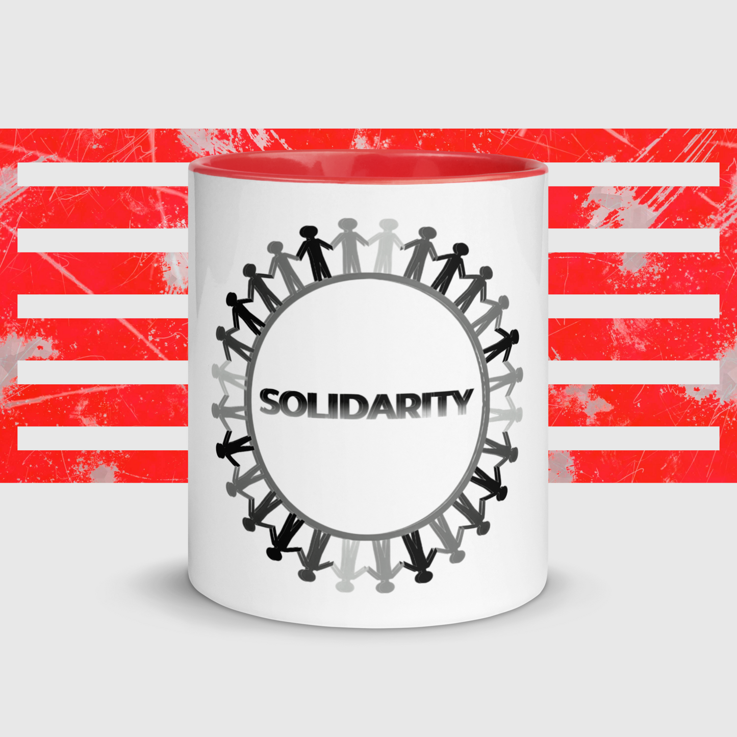 Solidarity Mug red inside and handle